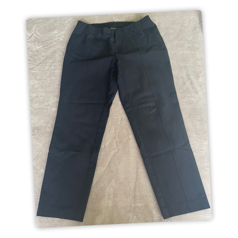 J Jill Slim Leg Stretch Pants Womens Medium Black Pull On Career Casual